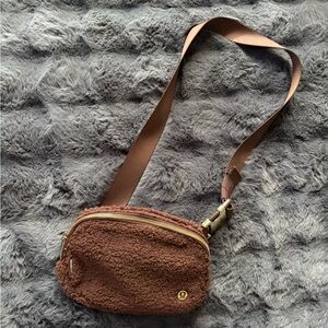 lululemon athletica Brown Textured Crossbody Bag